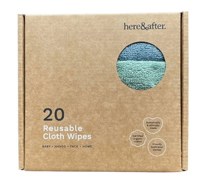 Here & After Reusable Organic Cloth Wipes